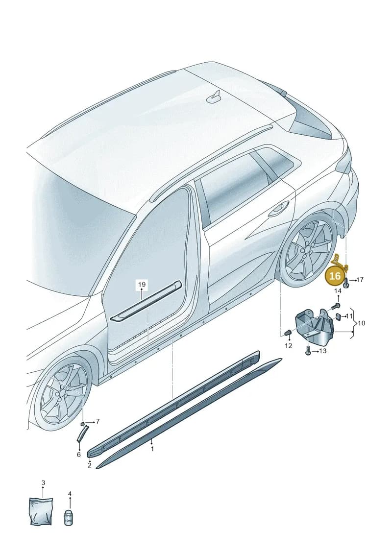 8Y0853817A — Audi A3 Sportback (2019-2025) diagram 596853000, position 16