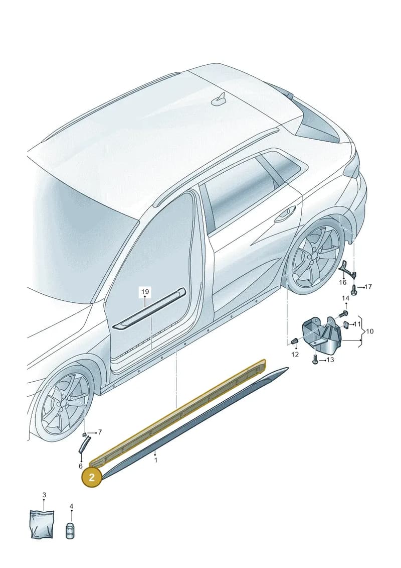 8Y0854536 — Audi A3 Sportback (2019-2025) diagram 596853000, position 2