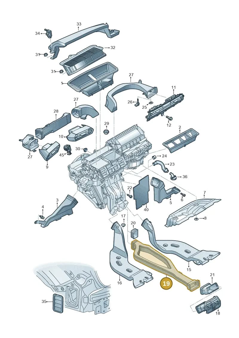 8Y0857039 — Audi A3 Sportback (2019-2025) diagram 596819100, position 19