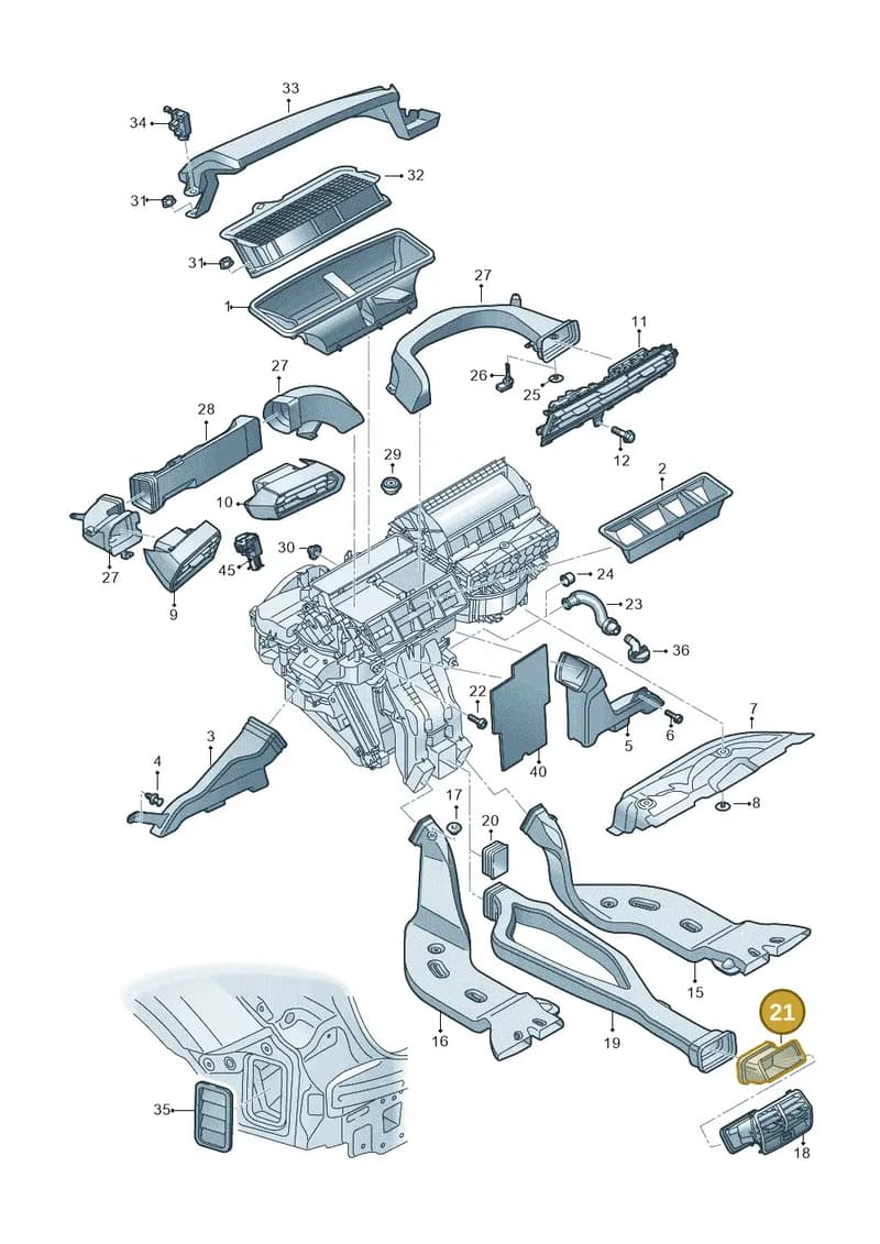 8Y0857042 — Audi A3 Sportback (2019-2025) diagram 596819100, position 21