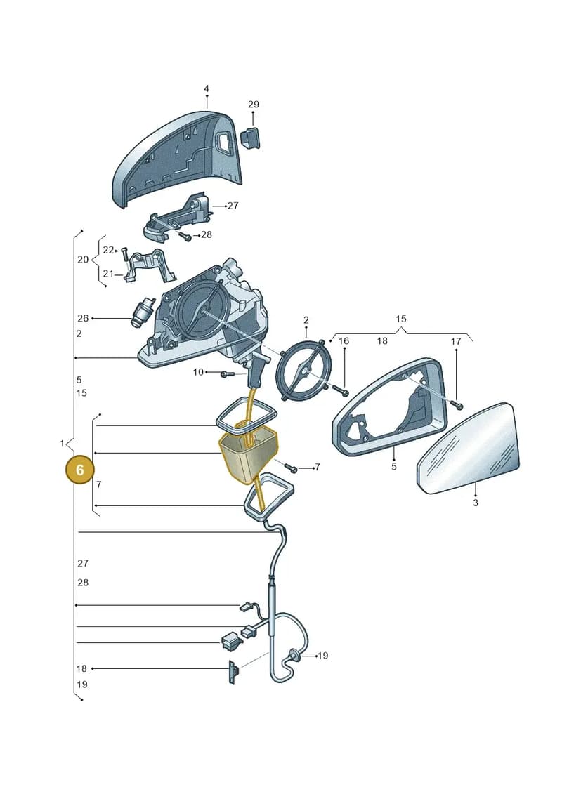 8Y08571099B9 — Audi A3 Sportback (2019-2025) diagram 596857400, position 6