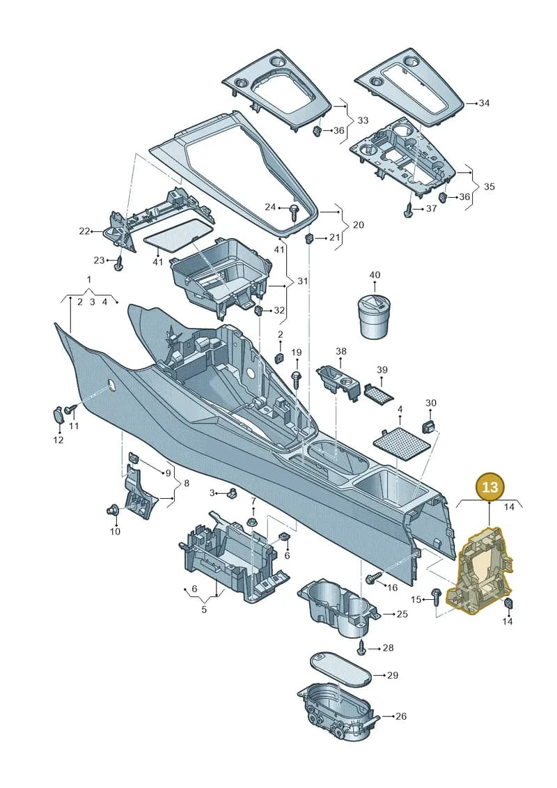 8Y0863233 — Audi A3 Sportback (2019-2025) diagram 596863500, position 13