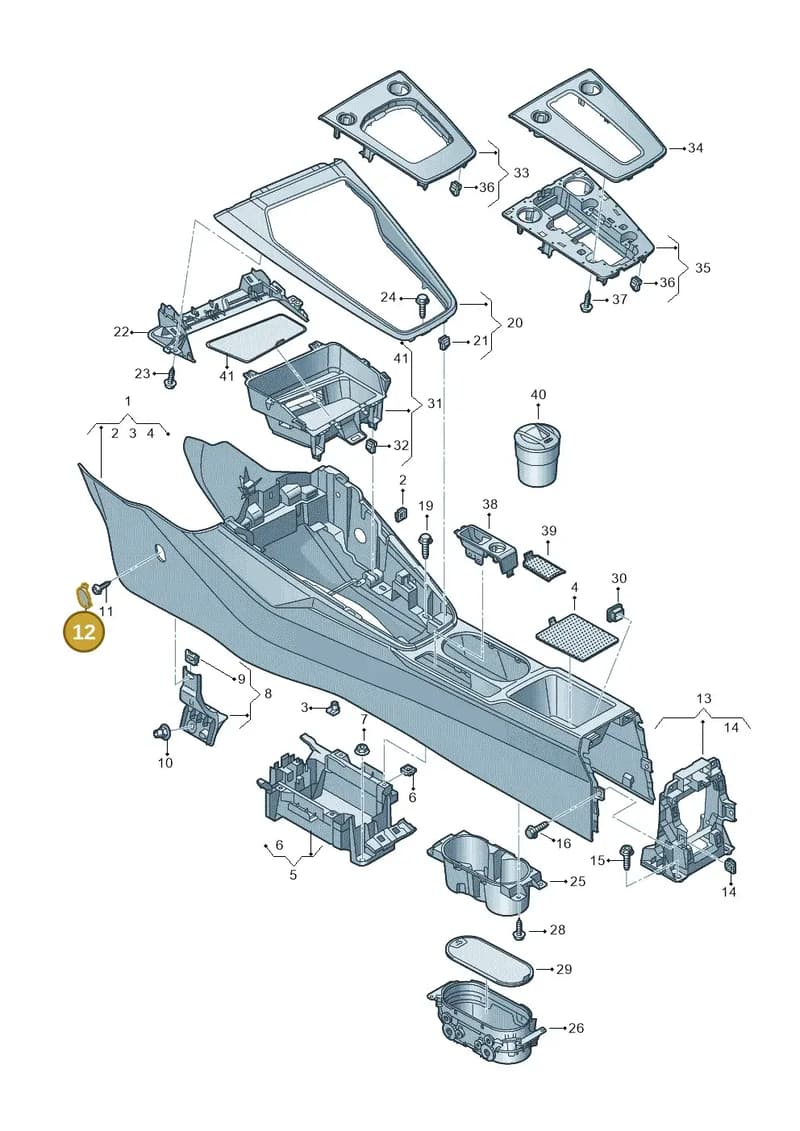 8Y08632734PK — Audi A3 Sportback (2019-2025) diagram 596863500, position 12