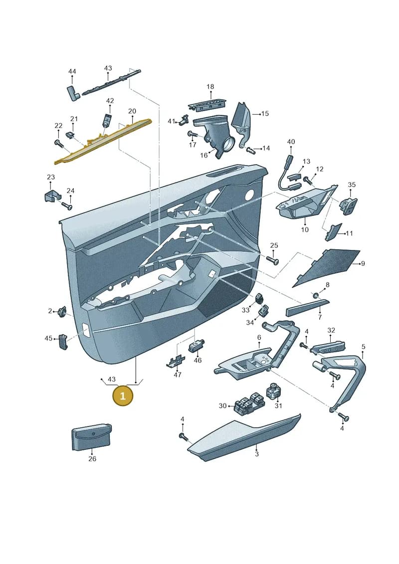 8Y0867104GWFN — Audi A3 Sportback (2019-2025) diagram 596867000, position 1