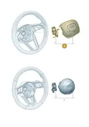 8Y0880201J6PS Audi Airbag Unit for Steering Wheel (Soul Black 6PS)
