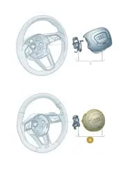 8Y0880201L6PS Audi Airbag Unit for Steering Wheel (Soul Black 6PS)