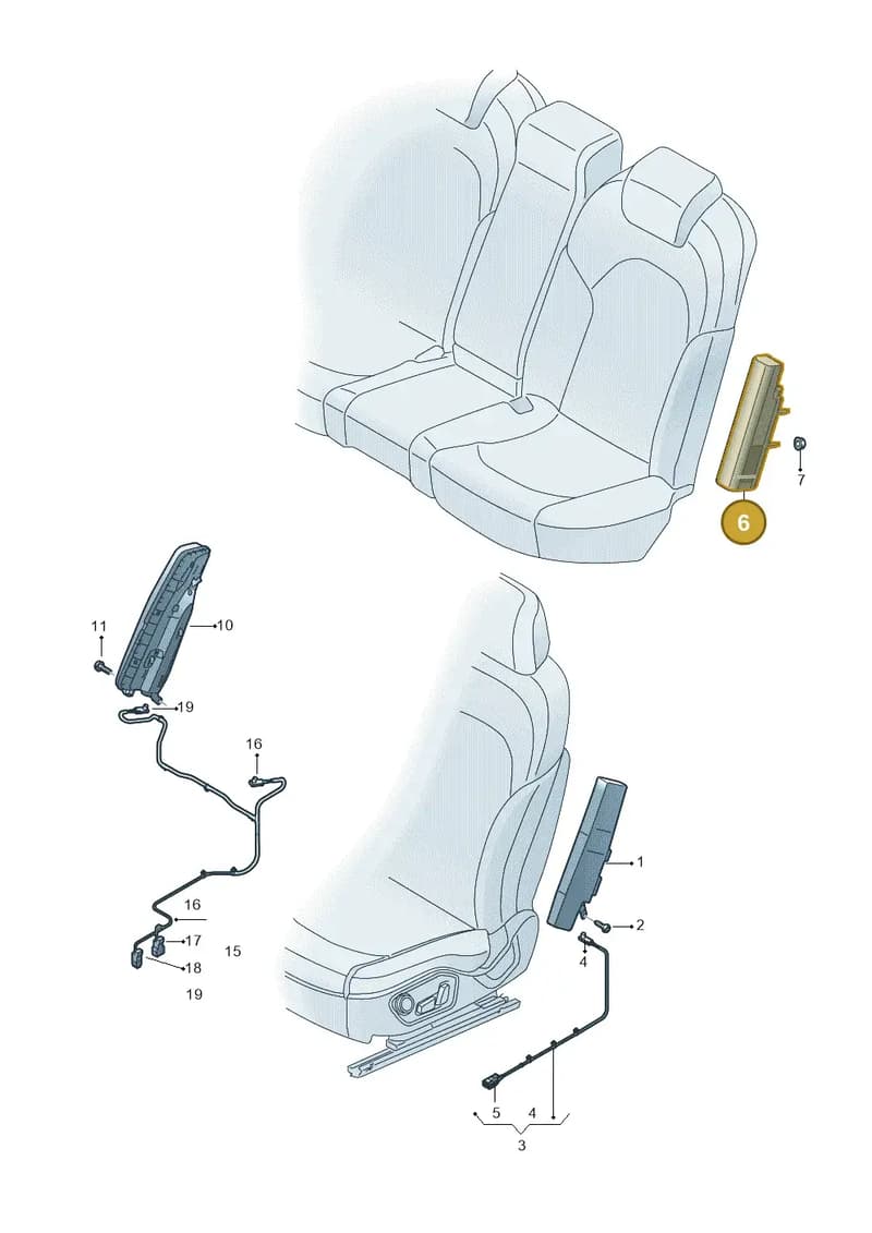 8Y0880442F — Audi A3 Sportback (2019-2025) diagram 596880200, position 6