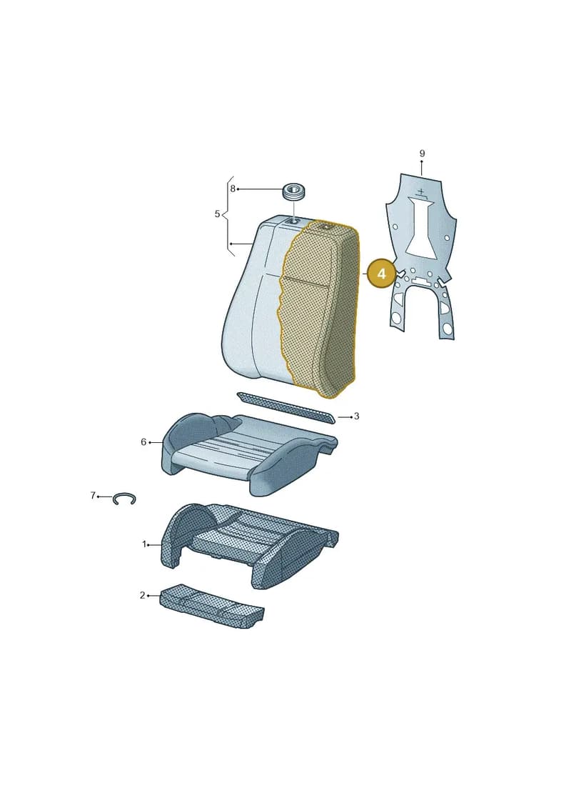 8Y0881776 — Audi A3 Sportback (2019-2025) diagram 596881600, position 4
