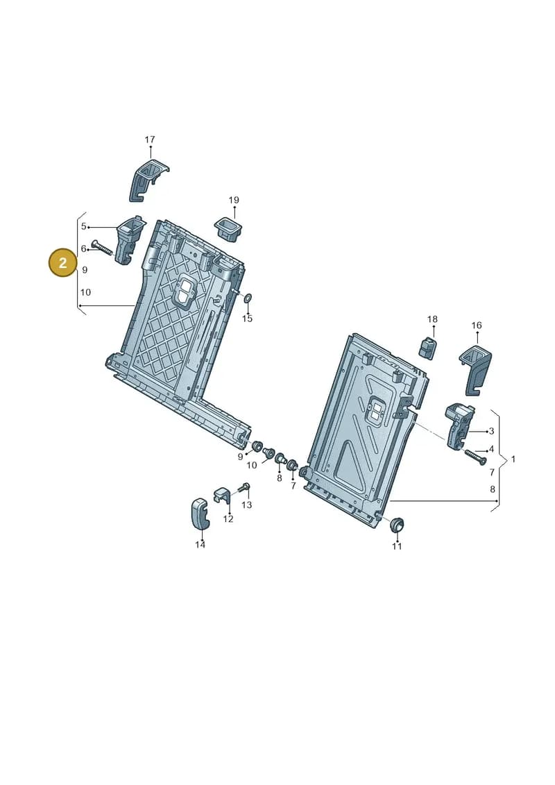 8Y0885502AGW8 — Audi A3 Sportback (2019-2025) diagram 596885700, position 2