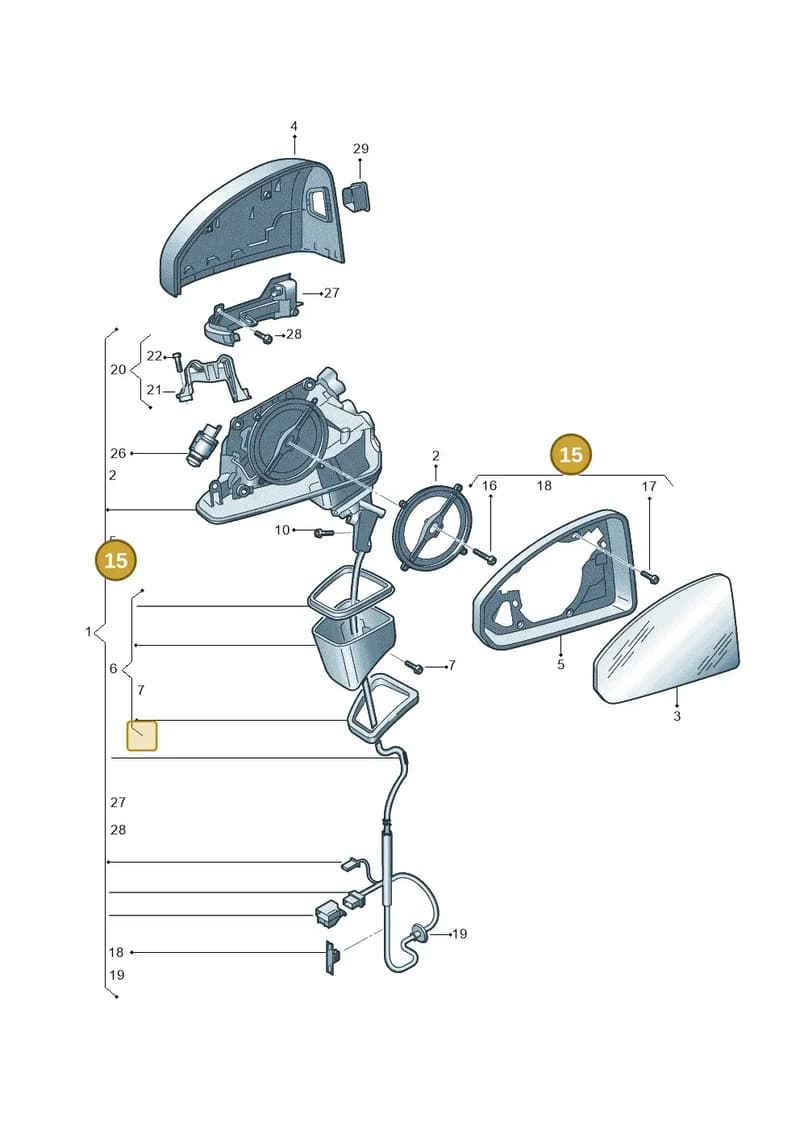 8Y0898011 — Audi A3 Sportback (2019-2025) diagram 596857400, position 15