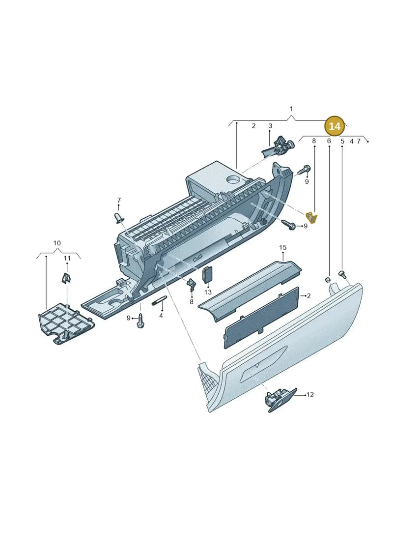 8Y0898035 — Audi A3 Sportback (2019-2025) diagram 596857200, position 14
