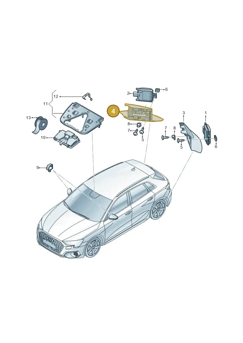 8Y0907694 — Audi A3 Sportback (2019-2025) diagram 596907200, position 4