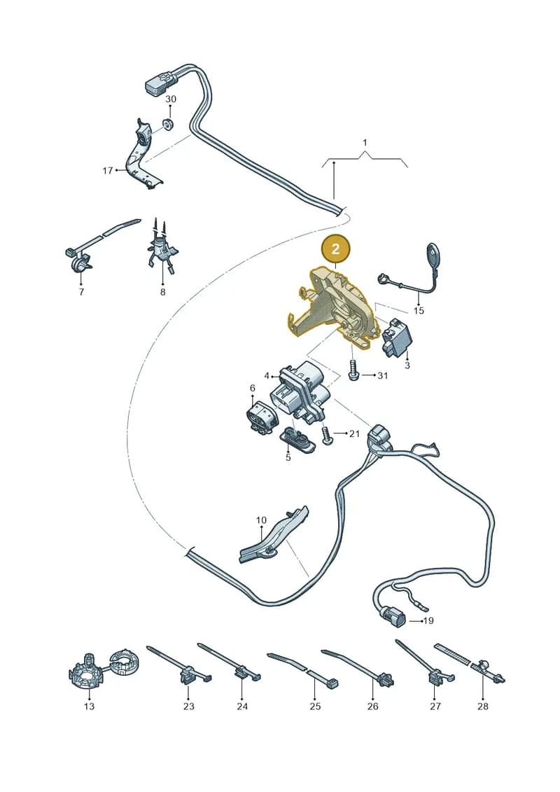 8Y0907907A — Audi A3 Sportback (2019-2025) diagram 596970310, position 2