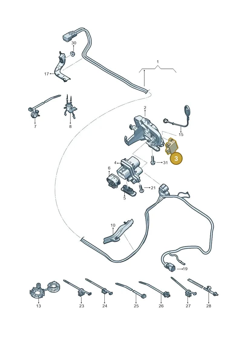 8Y0915651 — Audi A3 Sportback (2019-2025) diagram 596970310, position 3