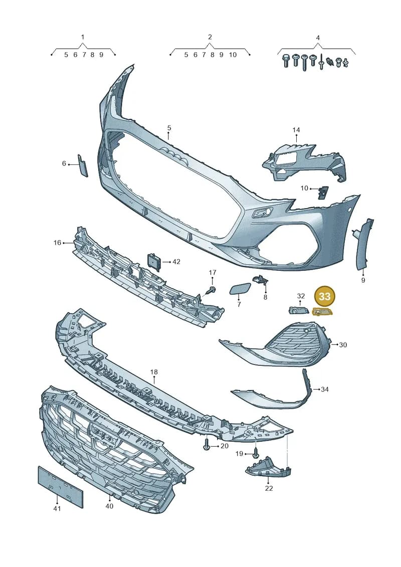 8Y0919261D — Audi A3 Sportback (2019-2025) diagram 596807250, position 33