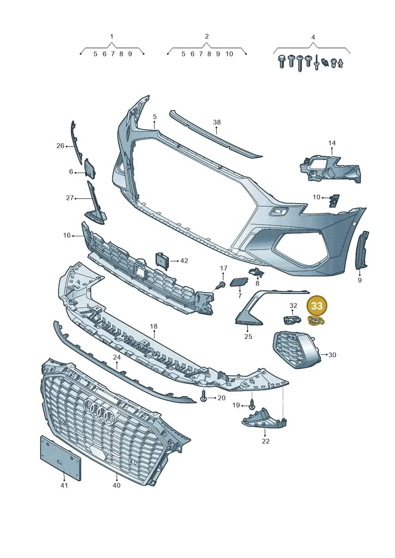 8Y0919262A — Audi A3 Sportback (2019-2025) diagram 596807200, position 33