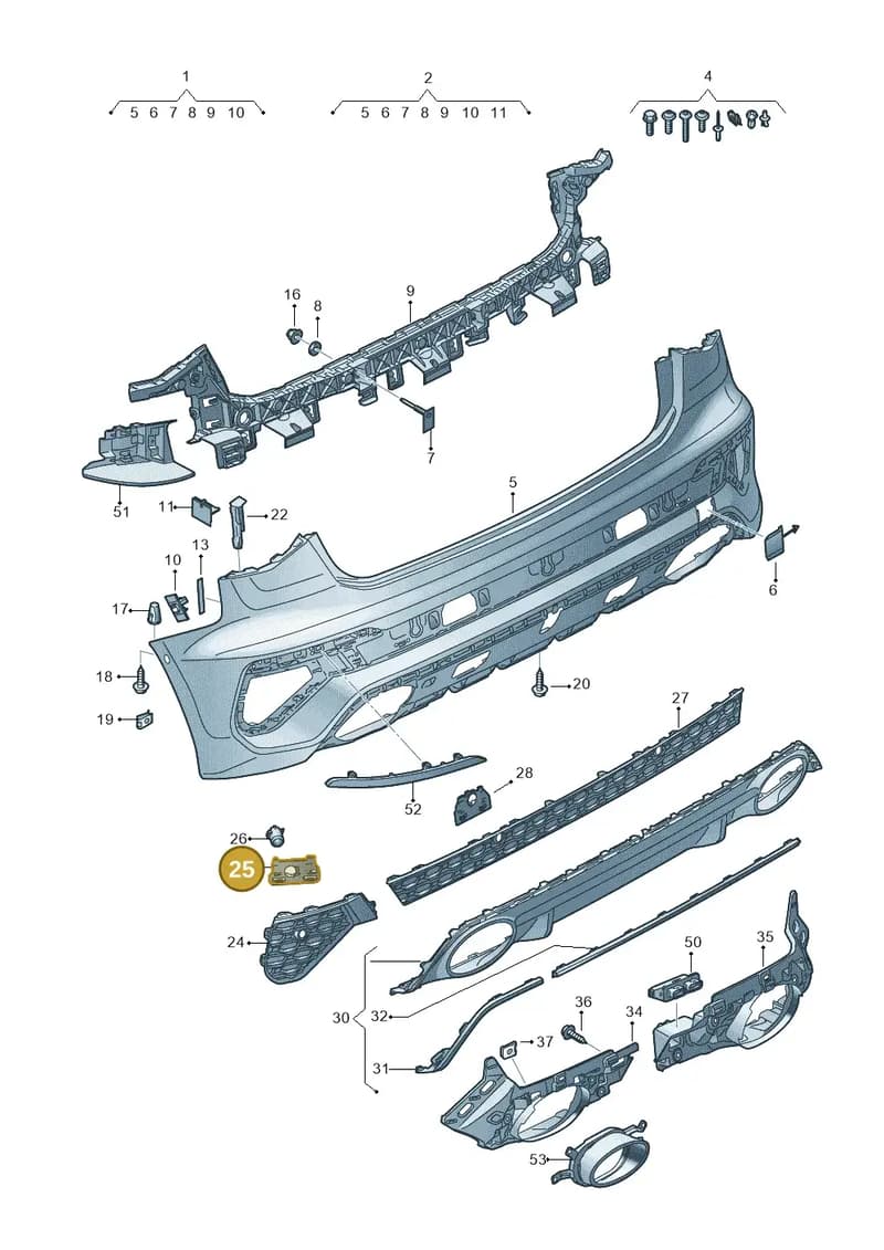 8Y0919289 — Audi A3 Sportback (2019-2025) diagram 596807900, position 25