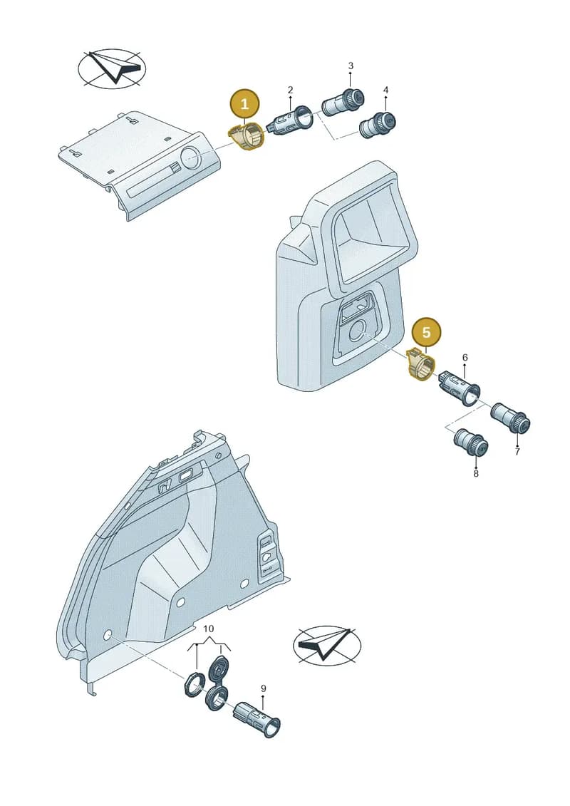 8Y0919340 — Audi Q4 Sportback (2021-2025) diagram 89a919900, position 1+5