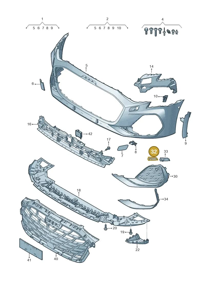 8Y0919398C — Audi A3 Sportback (2019-2025) diagram 596807250, position 32