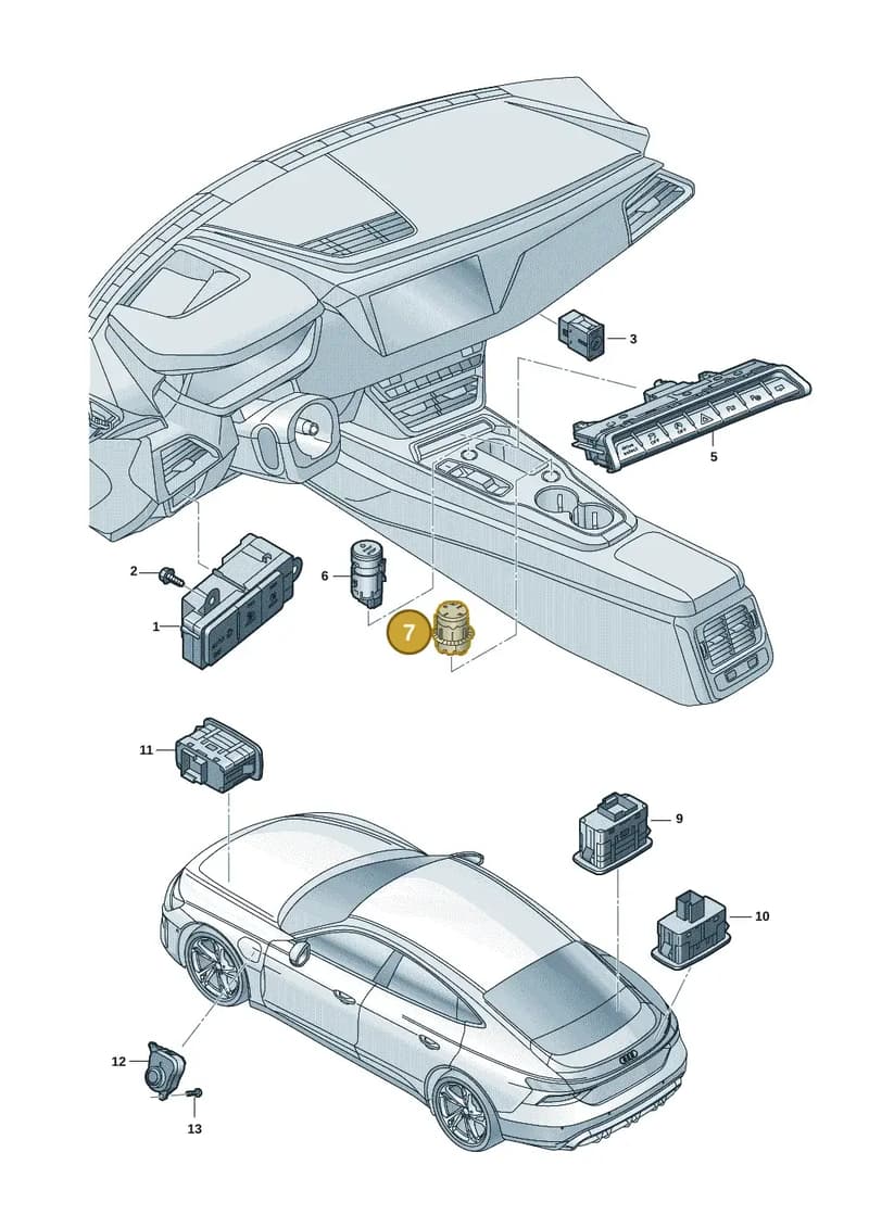 8Y0919616B — Audi RS e-tron GT (2020-2025) diagram 4j1941500, position 7