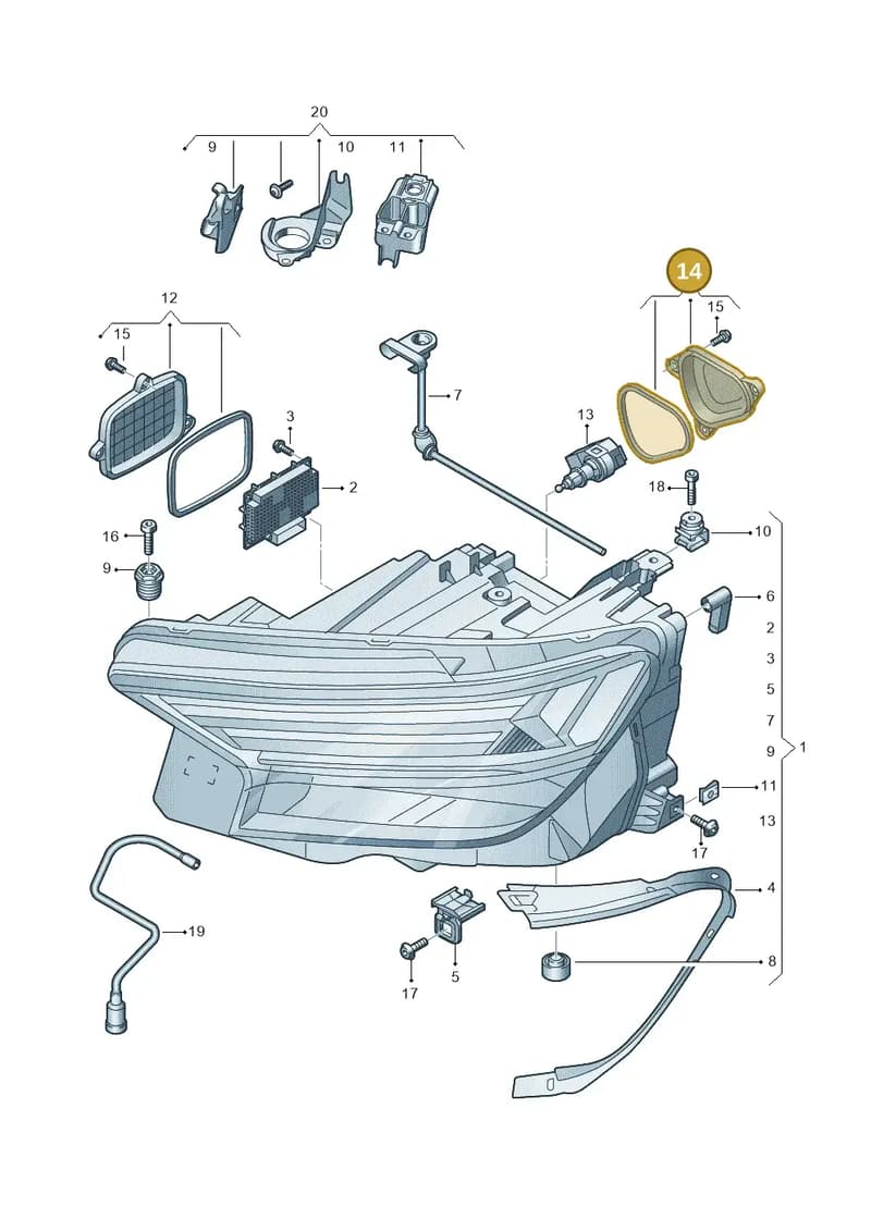 8Y0941158 — Audi Q4 Sportback (2021-2025) diagram 89a941000, position 14