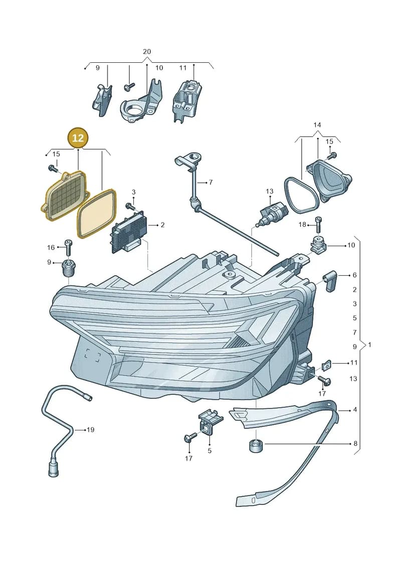 8Y0941159A — Audi Q4 Sportback (2021-2025) diagram 89a941000, position 12
