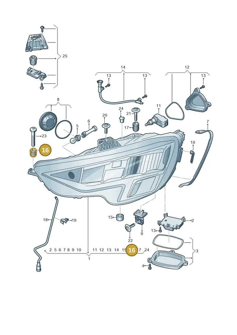 8Y0941159B — Audi A3 Sportback (2019-2025) diagram 596941000, position 16