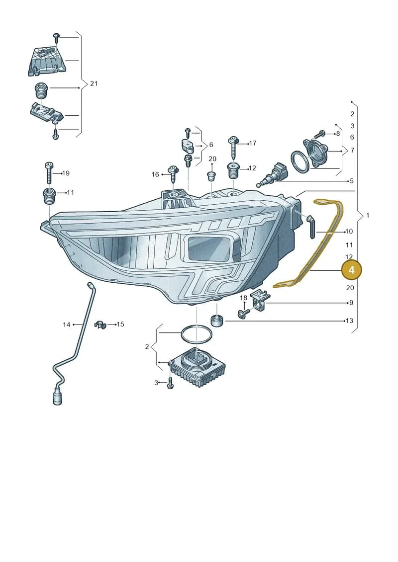 8Y0941295 — Audi A3 Sportback (2019-2025) diagram 596941050, position 4