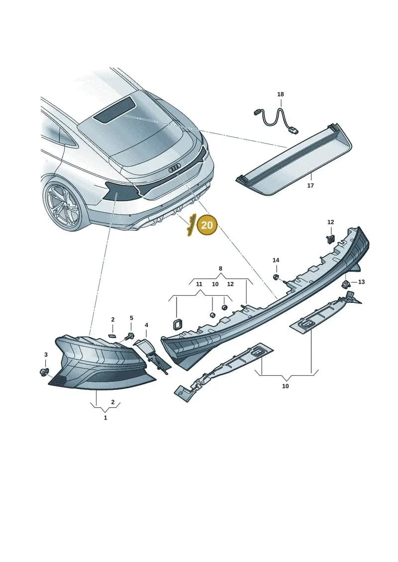 8Y0945103 — Audi RS e-tron GT (2020-2025) diagram 4j1945000, position 20