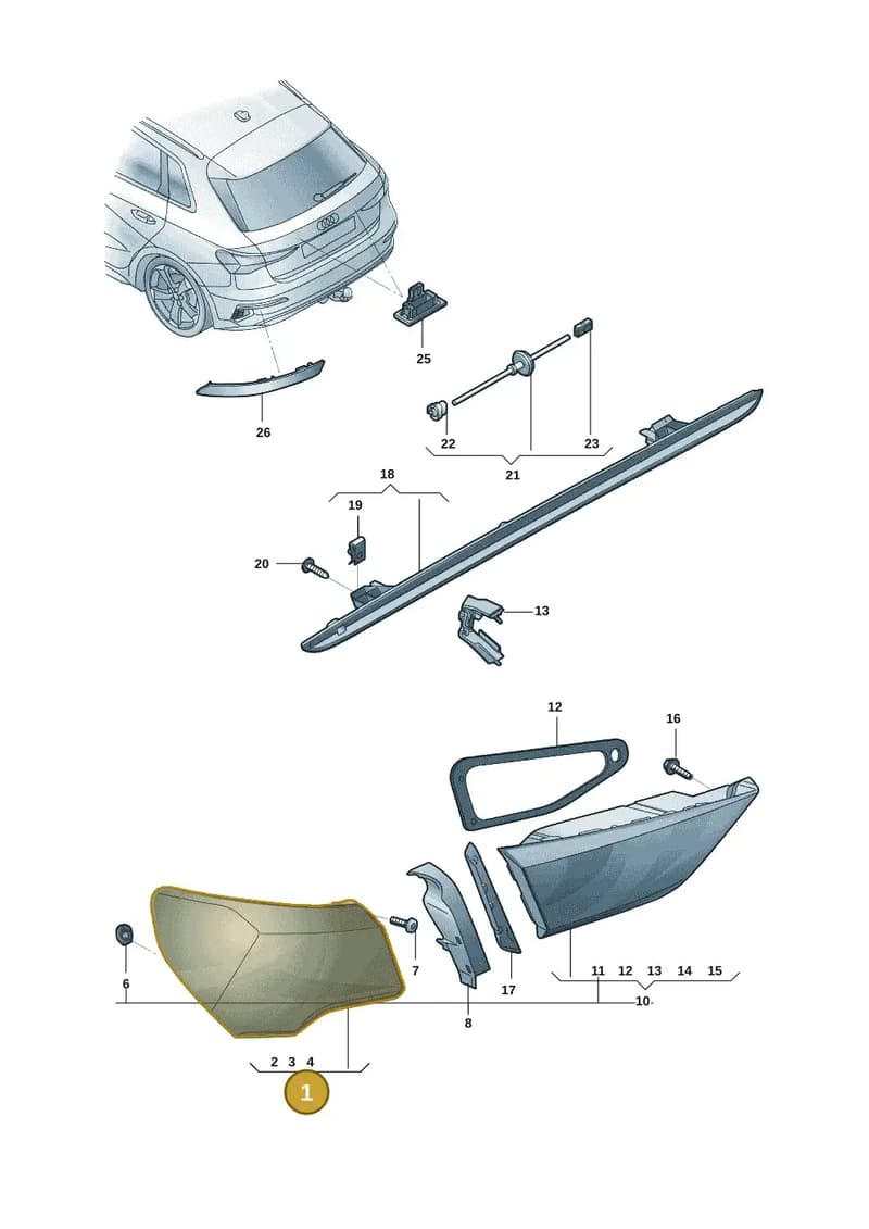 8Y0945207 — Audi A3 (2020-) diagram 8yx945000, position 1