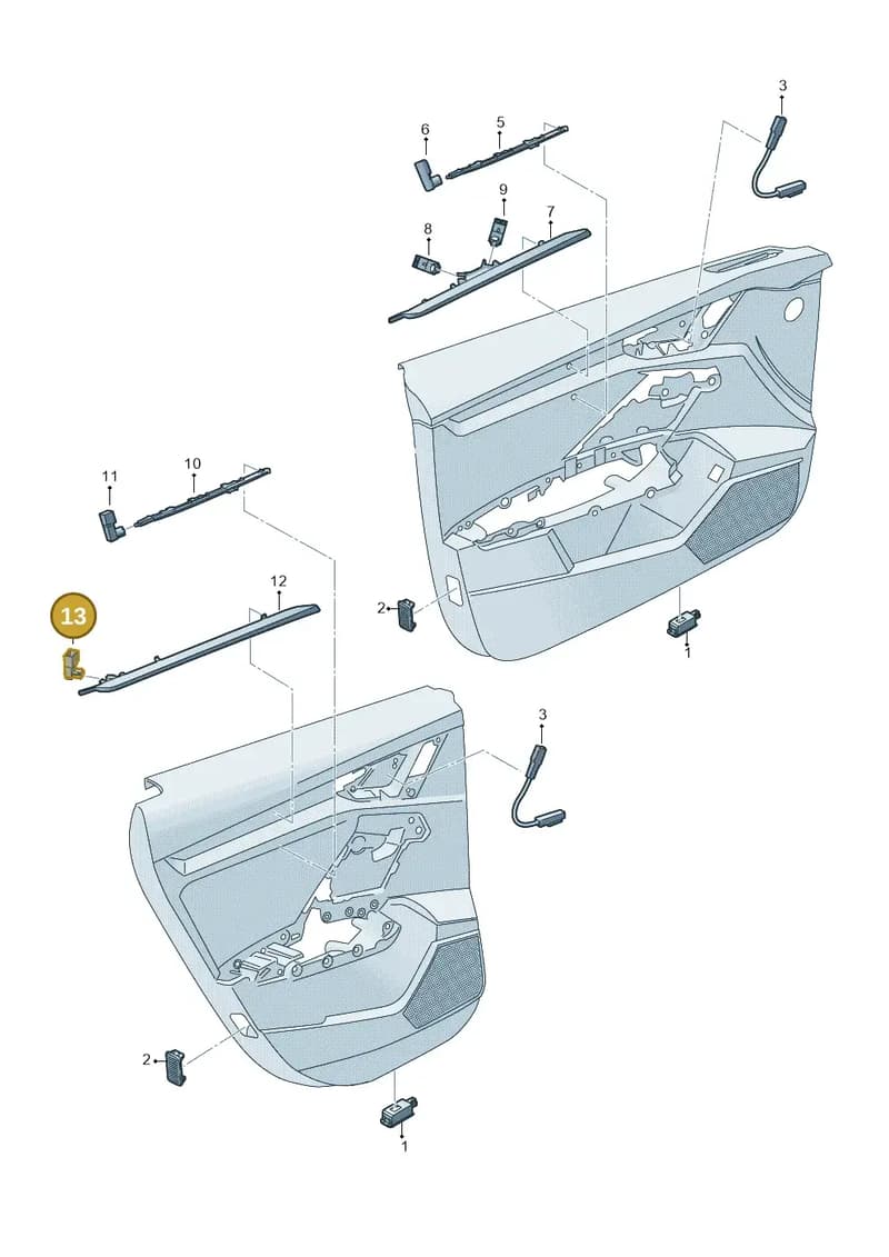 8Y0947355K — Audi A3 Sportback (2019-2025) diagram 596947120, position 13