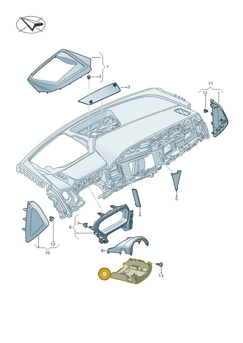 8Y0953512C4PK — Audi Q4 Sportback (2021-2025) diagram 89a857150, position 9