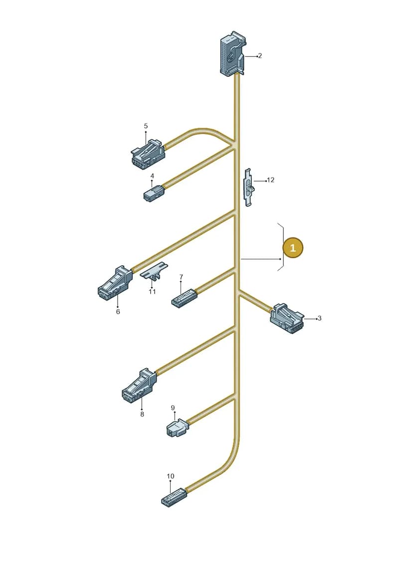 8Y0971036J — Audi A3 Sportback (2019-2025) diagram 596972430, position 1
