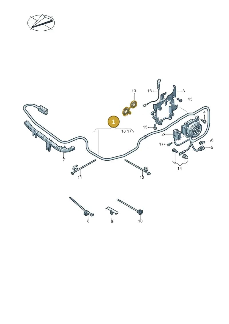 8Y0971509 — Audi A3 Sportback (2019-2025) diagram 596970300, position 1