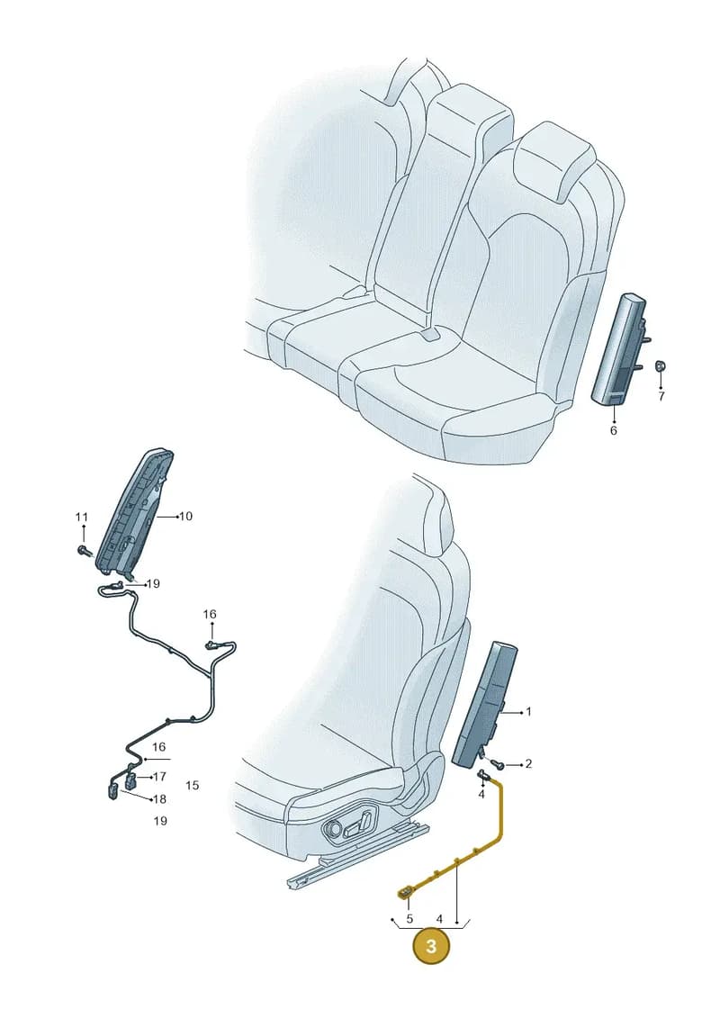 8Y0971553 — Audi A3 Sportback (2019-2025) diagram 596880200, position 3