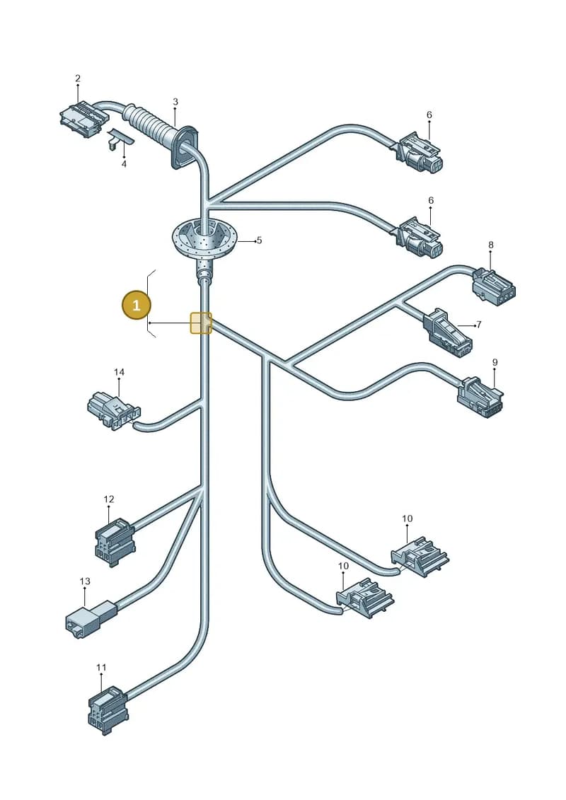8Y0971687BE — Audi A3 Sportback (2019-2025) diagram 596972370, position 1