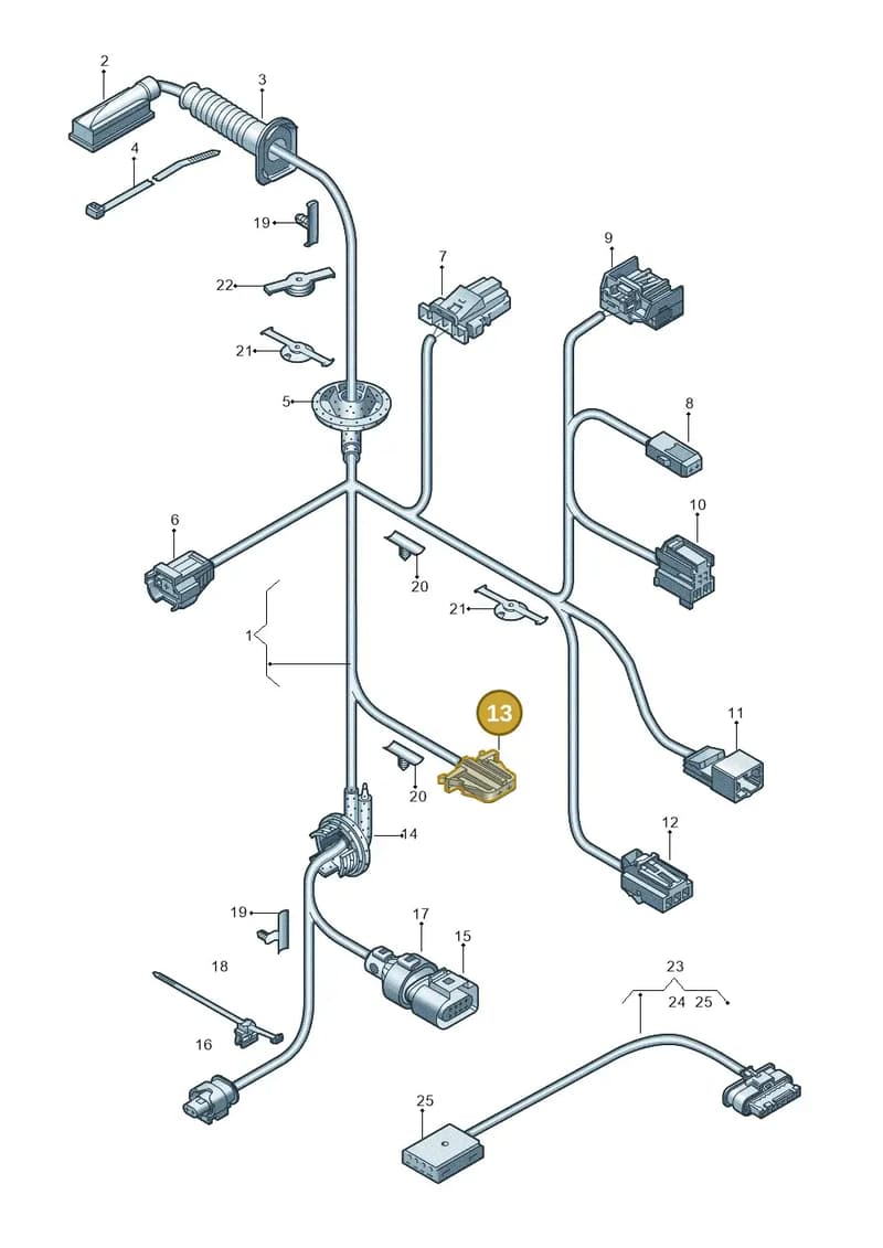 8Y0973708 — Audi A3 Sportback (2019-2025) diagram 596972330, position 13