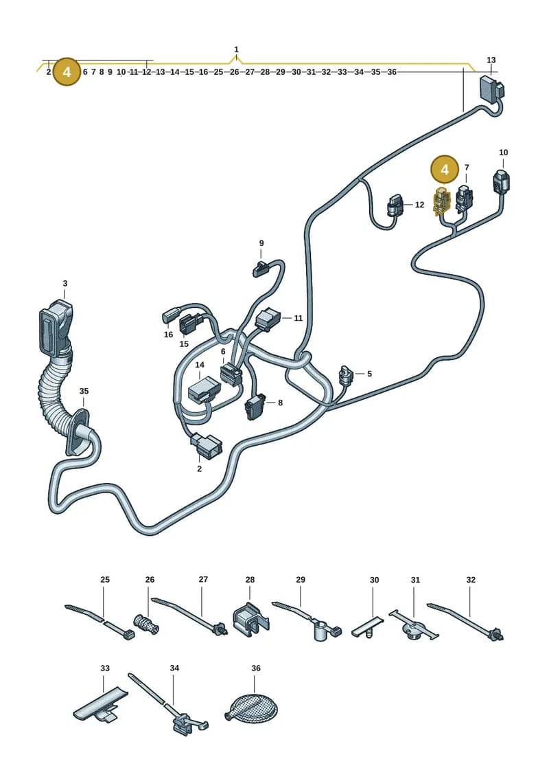 8Y0973708A — Audi A5 Limousine (2024-2025) diagram 8wk972330, position 4