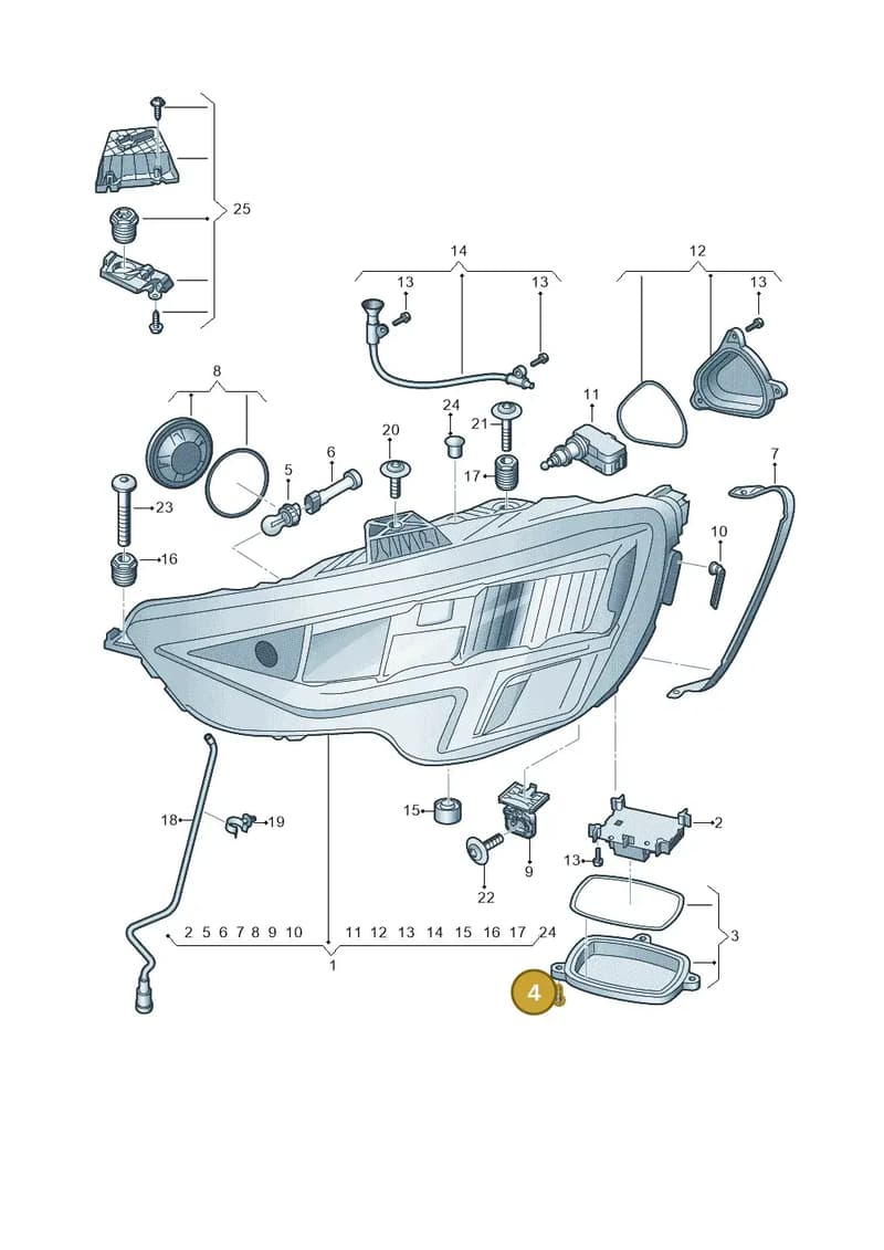 8Y0998053 — Audi A3 Sportback (2019-2025) diagram 596941000, position 4