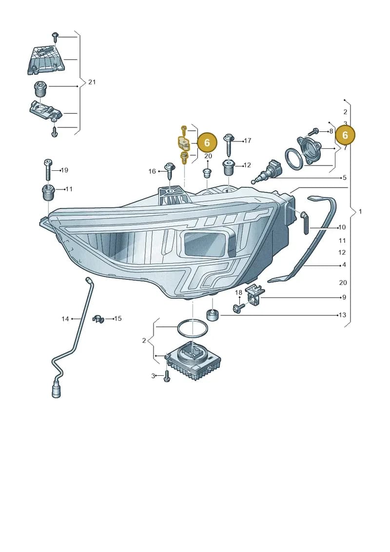 8Y0998295 — Audi A3 Sportback (2019-2025) diagram 596941050, position 6