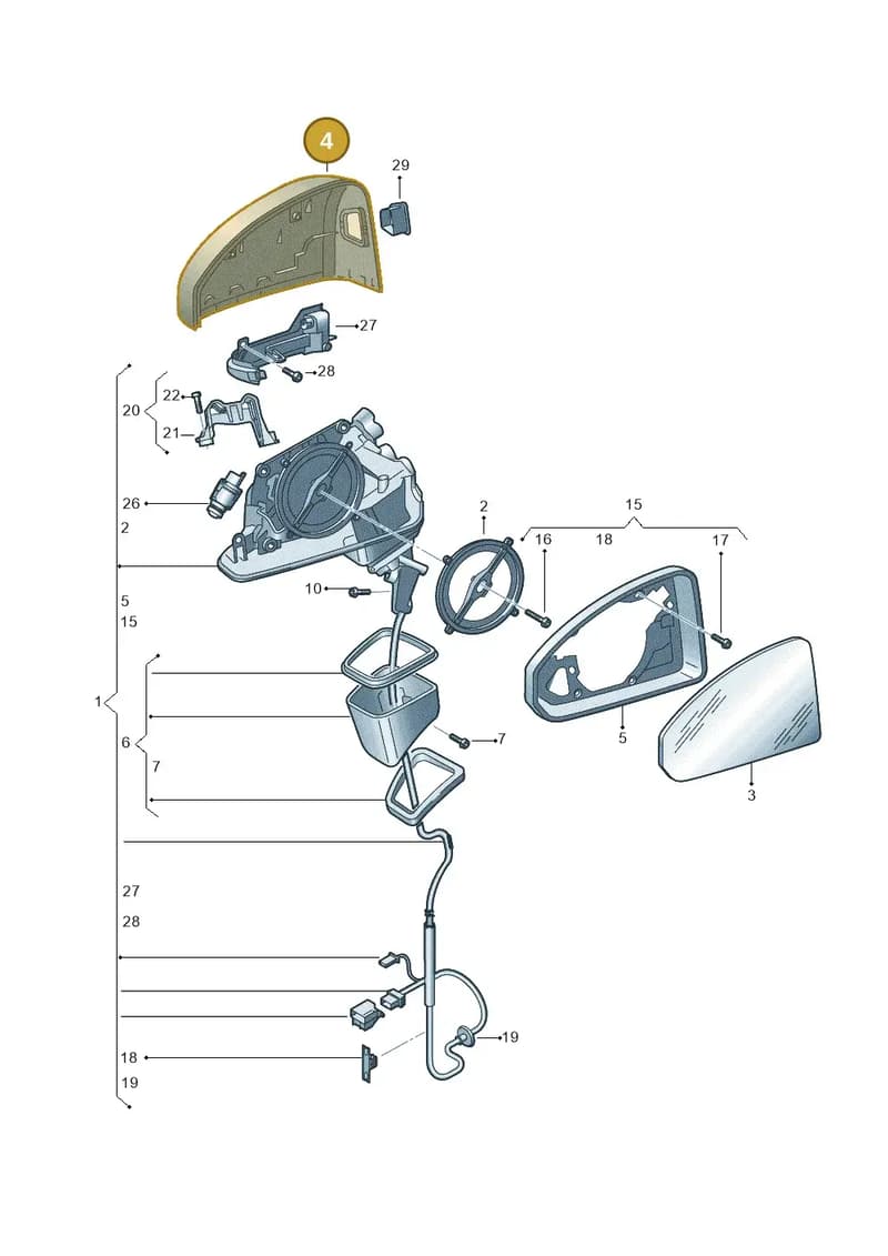 8Y1857527H69D — Audi A3 Sportback (2019-2025) diagram 596857400, position 4