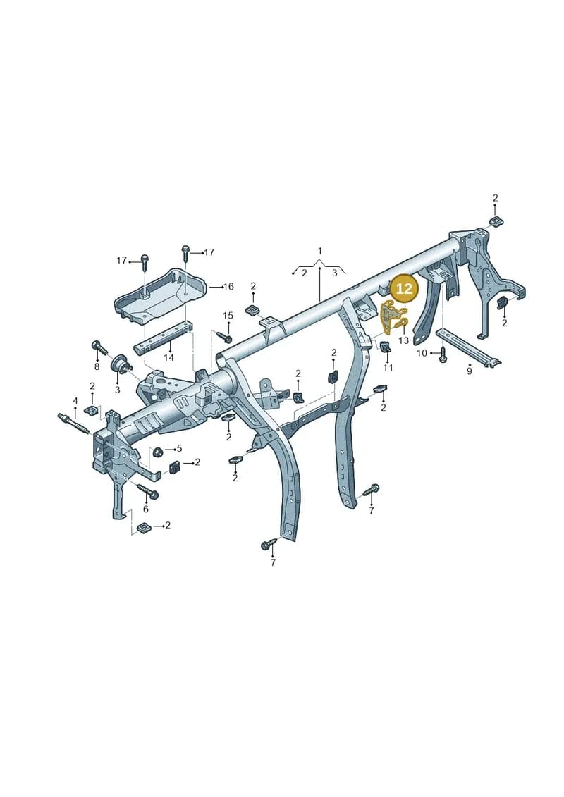 8Y1858929 — Audi A3 Sportback (2019-2025) diagram 596857000, position 12