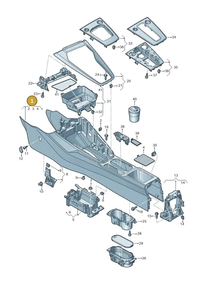 8Y1863241B4PK — Audi A3 Sportback (2019-2025) diagram 596863500, position 1