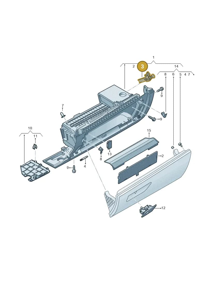 8Y1880324 — Audi A3 Sportback (2019-2025) diagram 596857200, position 3