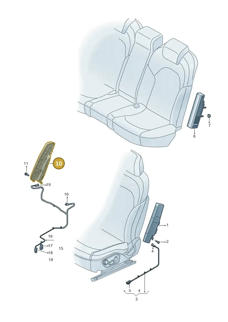 8Y1880581F — Audi A3 Sportback (2019-2025) diagram 596880200, position 10