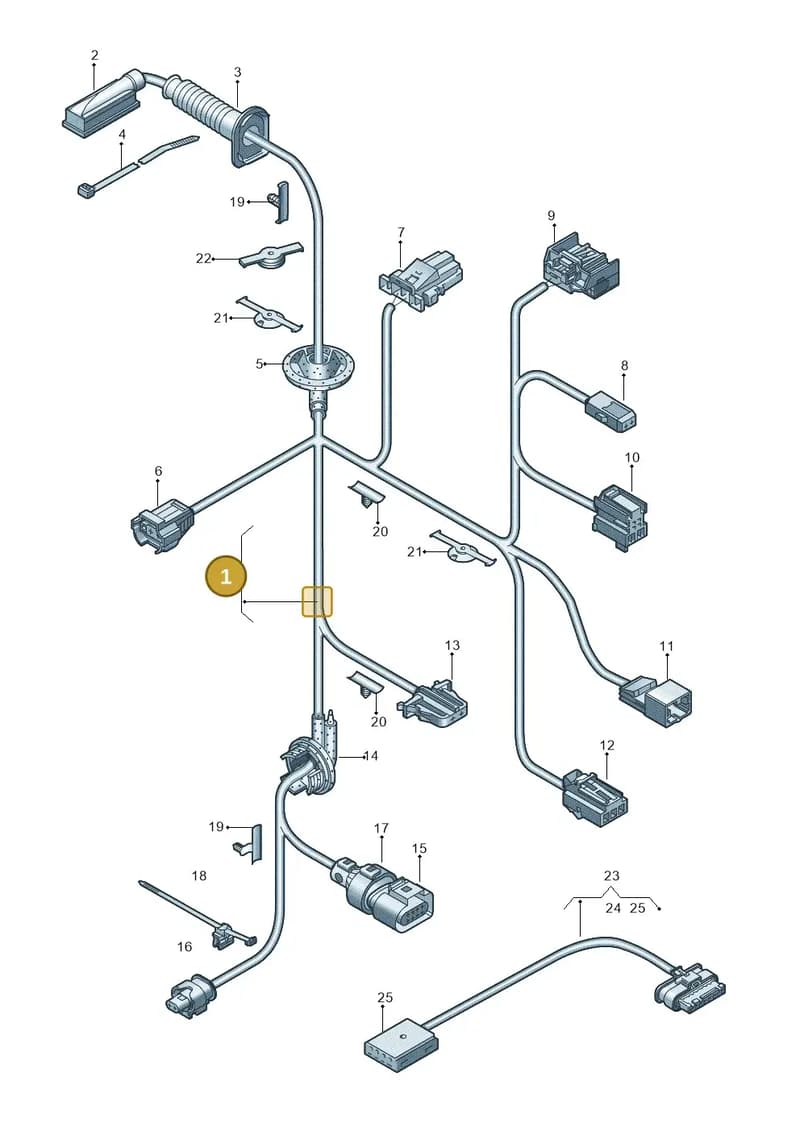 8Y1971029AA — Audi A3 Sportback (2019-2025) diagram 596972330, position 1