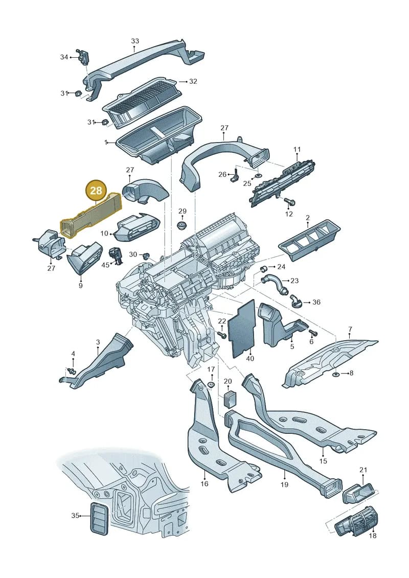 8Y2819725 — Audi A3 Sportback (2019-2025) diagram 596819100, position 28