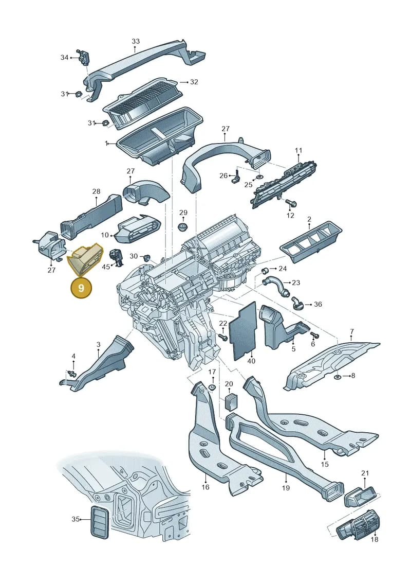 8Y2820902A6PS — Audi A3 Sportback (2019-2025) diagram 596819100, position 9