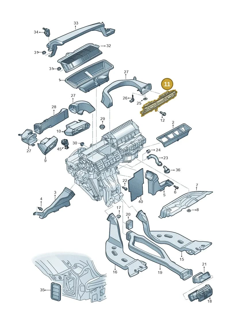 8Y2820951B6PS — Audi A3 Sportback (2019-2025) diagram 596819100, position 11