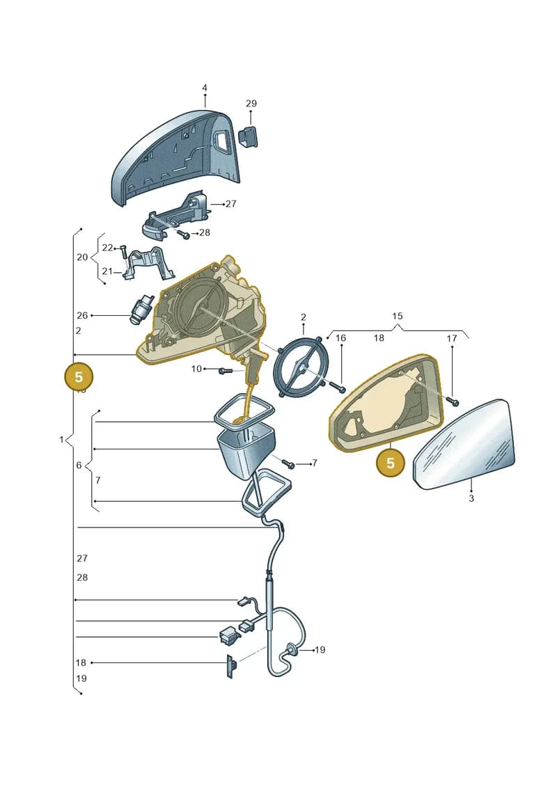 8Y28572409B9 — Audi A3 Sportback (2019-2025) diagram 596857400, position 5